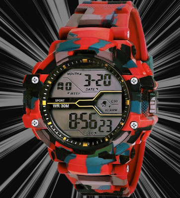 HALA ARMY Military Watch Multi-Function Stylish Sports Silicon Strap & Attractive Look Digital Watch  - For Boys