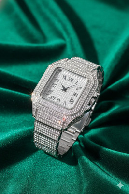 LEATHERTONE EZ12 Full Pave Diamond Masterpiece Analog Watch  - For Men & Women