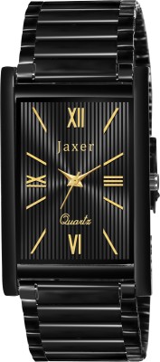 Jaxer JXRM2171 Rectangle Black Dial Steel Chain Analog Watch  - For Men