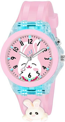 Kanvictz Kids watch Multicolor Lights 3D Cute Cartoon Multi Function Rubber Strap Kid's Analog Watch  - For Boys & Girls