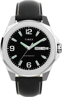 TIMEX TW2W92900UJ TIMEX Essex Black Round Dial Analog Watch  - For Men