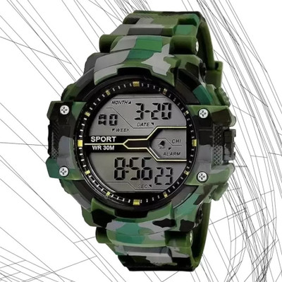 RareEagle New Generation Black LED Display Top Latest Design In Market Digital Watch  - For Boys