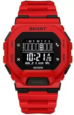 Prozo Red Square Dial & Stylish Strap Digital Watch For Boys & Girls Digital Watch  - For Boys & Girls