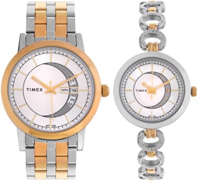 TIMEX Timex Classics Pairs Silver Dial Round Watch TW00PR230 Silver Dial Analog Watch  - For Men & Women