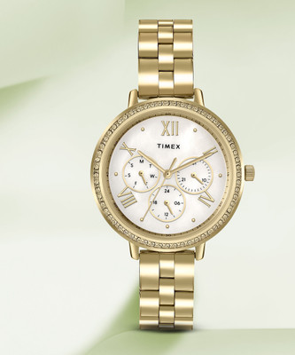 TIMEX Multi Function Mother of Pearl Dial Wo Analog Watch  - For Women