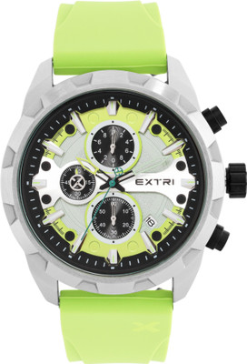 EXTRI New Collection Men Round Green & Black Chronograph X6077-B Analog Watch  - For Men