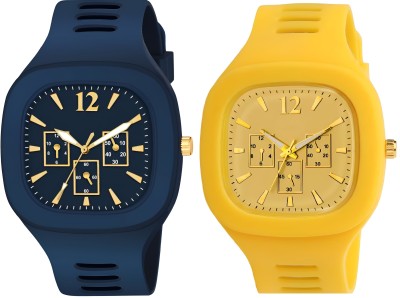 HALA Miller Men Watch Gold Dial Wrist Sport Ultra Watch with Pack of 2 Analog Watch  - For Men