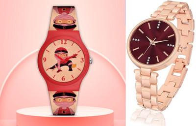 MAHAVIRA COLLECTION MT-720 Kids_ROSE_GOLD_MAROON_DIAL MT-720 Kids_ROSE_GOLD_MAROON_DIAL Analog Watch  - For Men & Women