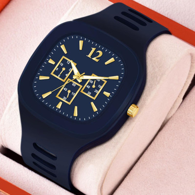 HC HARMI CREATIVE Square Dial Casual Premium & Classic Design Watches Watch PU Strap Collage Look Wrist Analog For Boys&Men Analog Watch Analog Watch  - For Men