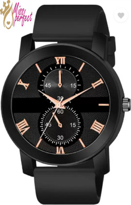KU Analog Watch - For Men Black Dial Black Cash Smart Pu Belt Men And Boys Watch Analog Watch  - For Men