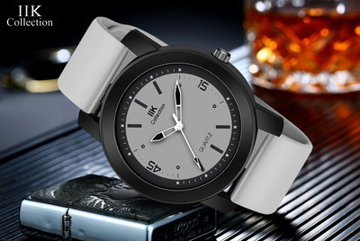 IIK Collection IIK-946M Silicon Strap Watch for Men Round Dial with Adjustable Flexible Silicon Strap Analog Watch  - For Men