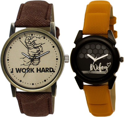 TVILLA Black Wifey MZ-LR235 Analog Watch  - For Men & Women