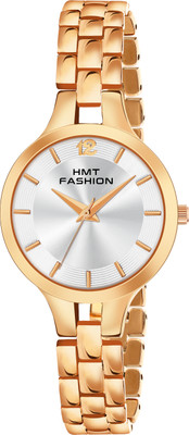 Hmt Fashion Round Dial Bracelet Chain Quartz Movement Wrist Watch For Women & Girls Party-Wedding Analog Watch  - For Girls