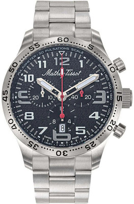 Mathey-Tissot Type 21 Titanium Swiss Made Quartz Black Dial Analog Watch  - For Men