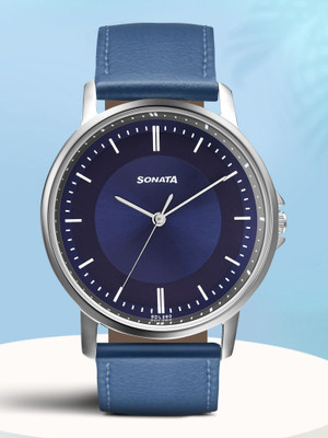 SONATA NP77083SL07W Essential Gents collection Analog Watch  - For Men