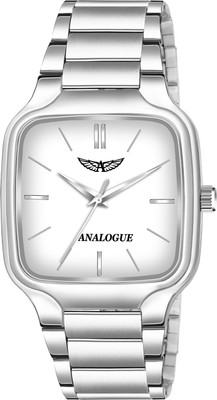 ANALOGUE Elegant Square Series | Adjustable Stainless Steel Strap | 3D Cut Glass | Boys Elegant Square Series | Adjustable Stainless Steel Strap | 3D Cut Glass | Boys Analog Watch  - For Men