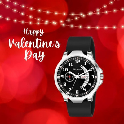 house of common Affordable Launch Black Smile Silicon Black Strap Analog Watch Analog Watch  - For Men