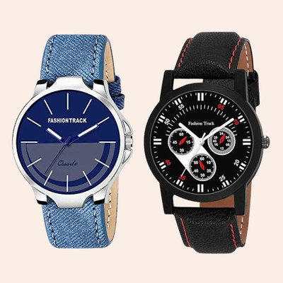 FASHION TRACK New Designers (Pack of-02) Casual Stylish Analog Wrist Watches For Boy Digital Functioning Sports Casual & Formal Analog Watch Analog Watch  - For Boys