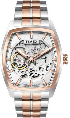 TIMEX TWEG25903 Silver Rectangle Dial Automatic Analog Watch  - For Men