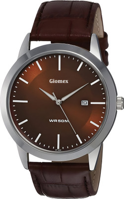 Giomex 1584SL04_1 Brown Date Premium Addition Analog Watch  - For Men
