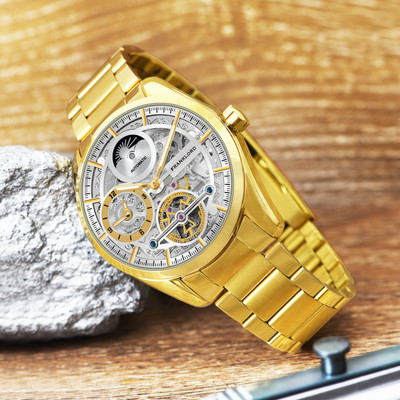 FRANKLORD Skeletomatic Automatic Mechanical Skeleton Series Analog Watch  - For Men
