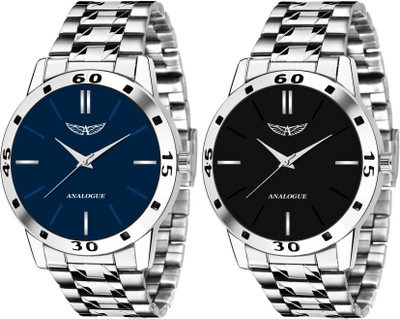 ANALOGUE Combo of 2 | Stainless Steel | 1 Year Warranty | Boys Series Analog Watch  - For Men