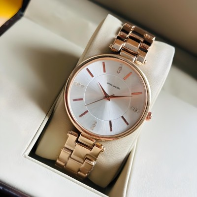 NITYA Stylish Beautiful Watch For Girl Or Women DRW001 WHITE girl Analog Watch - Silver Dial Rose Metal Belt Analog Watch  - For Women