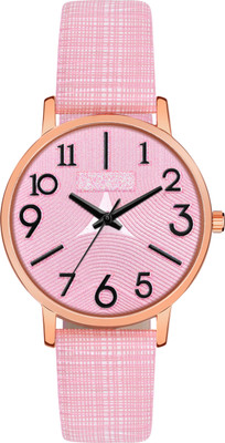 Stepso Unique Attractive Graphic Design Dial And Genuine Leather Strap Analog Watch  - For Girls