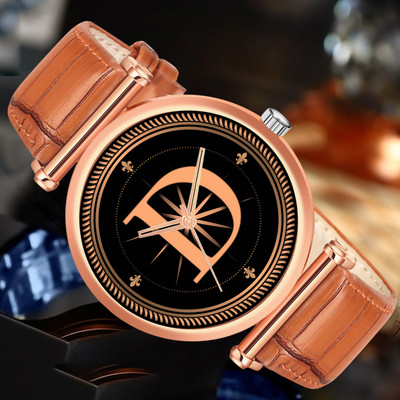 RobinXX ALPHA-D-RLX-M-RG-TEN-CHL-1 Alpha Heritage Collection D Brown Strap Watch for Man & Boys Analog Watch  - For Men