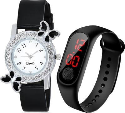 Rozti Rozti Expensive Design Casual Formal Ladies Watch For Women Set Of 2 Analog-Digital Watch  - For Girls