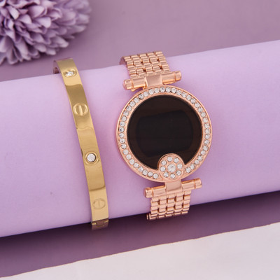 GC PREMIUM JEWELLERY R LED WATCH BRACELET COMBO (PACK OF 02) 55 Digital Watch  - For Women