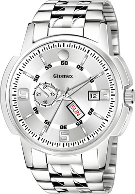Giomex Katori Silver Chain Premium Addition Analog Watch  - For Men