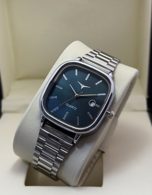 NESTER NSM-26-NAVY BLUE Unique Rama Color Dial Watch | Unisex Rectangle Analog with Date Analog Watch  - For Men & Women