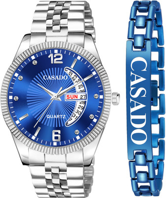 Casado Loose Chain Series | Branded Bracelet | Diamond Studded | Day and Date Loose Chain Series | Branded Bracelet | Diamond Studded | Day and Date Analog Watch  - For Men