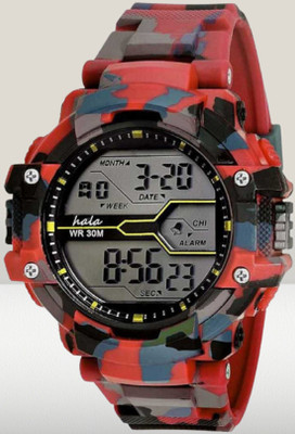 RareEagle Watch PU Strap POP Colour Collage Look Water&Shock Resistance Alarm For Boys&Men Digital Watch  - For Boys