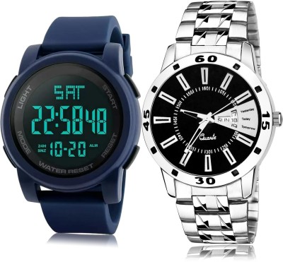 TIMOXIDE DG63-B191 Analog-Digital Watch  - For Men