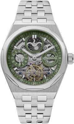 Ingersoll I12905 The Broadway Automatic Mens Watch with Green Dial and Silver Bracelet Analog Watch  - For Men