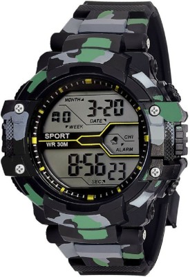 PuthaK LATEST BLACK&GREEN DIGITAL SPORTS WATCH FOR MEN Digital Watch  - For Men