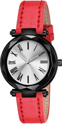 Red Robin TTN-SIL-GEN-BK-RED-L Classic Design StylishRed Dial Red Leather Strap Women Wrist Watch Analog Watch  - For Girls