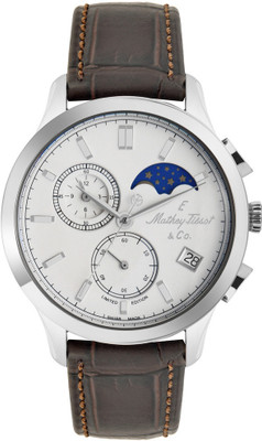 Mathey-Tissot H1886RCHAI Swiss Made Edmond G10 Chronograph Quartz White Dial Analog Watch  - For Men