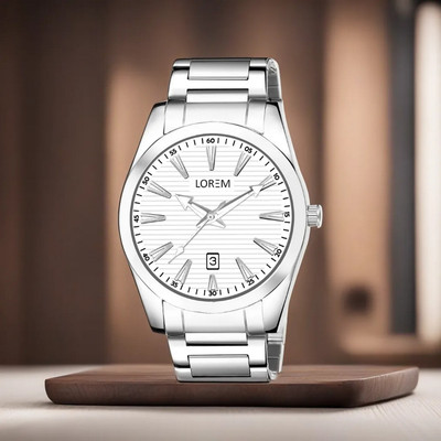 LOREM LR152 White Dial Date Function Casual-Formal Premium Collection Analog Watch  - For Men