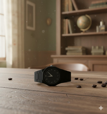 LOOFTRADER De2 High-Style Geometric Design Black Watch. Analog Watch  - For Men & Women