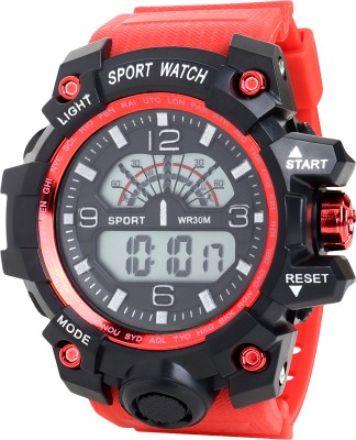 Trex 4001 S-Shock Durable Mud Resistance Stop Watch Alarm Unique White Color Digital Watch  - For Boys