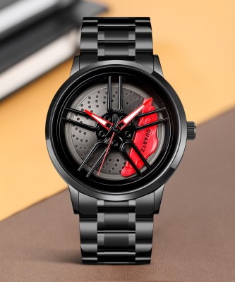 EMPERO Wheel Watch 3D Rotating Spinning Watch Quartz Men Rim Car Wheel Watches Analog Watch  - For Men