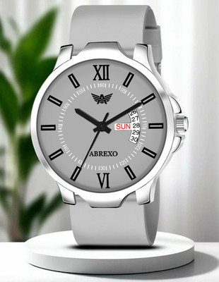 ABREXO Abx2810-Grey Silcion Strap Style-Breaker Day & Date Working Grey Dial Premium Silicone Strap Boys Analog Watch  - For Men