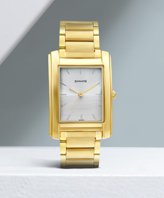 SONATA NP7953YM08W Essential Gents collection Analog Watch  - For Men