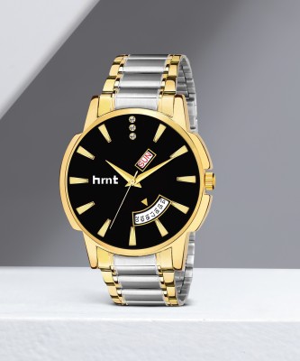 hrnt TT9070 TT9070 Two-Tone Day&Date & Water Resistant Original Gold Company HandsMen Watch Analog Watch  - For Men