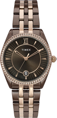 TIMEX Date Display, Brown Dial Analog Watch  - For Women