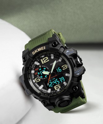 SKMEI SKMEI 1155 ARMY GREEN Sports , Casual , Party Occassion , Formal Analog-Digital Watch  - For Men
