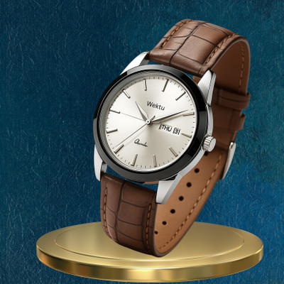 WEKTU Styalish Men Watch/Analog Brown/Silver/03 Analog Watch  - For Boys